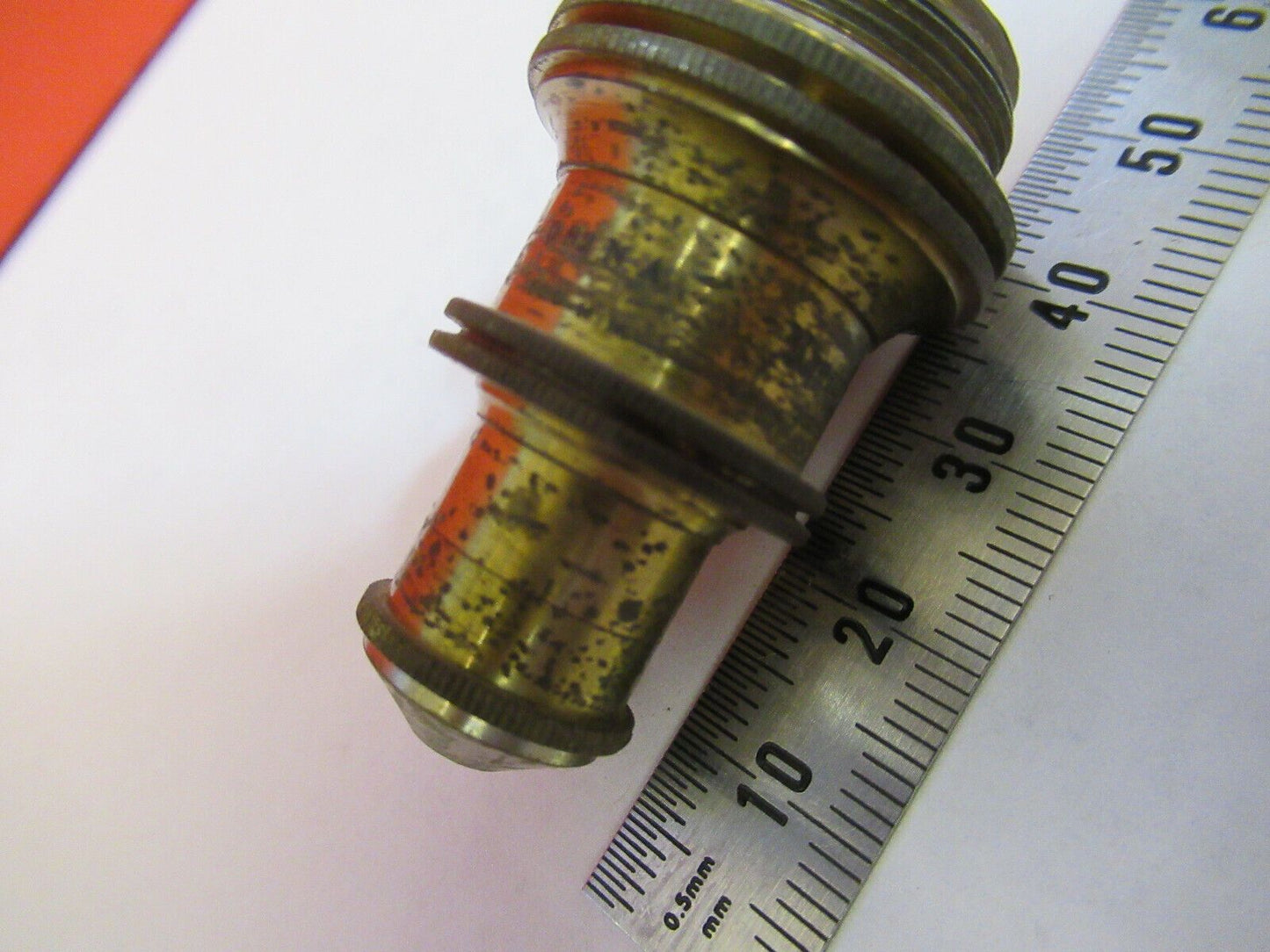 BAUSCH LOMB ANTIQUE BRASS OBJECTIVE MICROSCOPE PART AS PICTURED  Q3-B-13