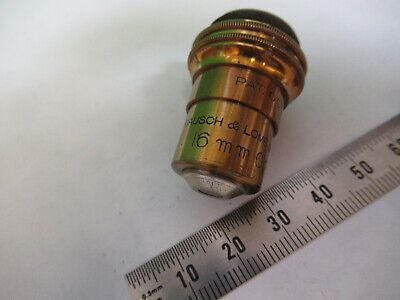 ANTIQUE BAUSCH LOMB BRASS 10X OBJECTIVE MICROSCOPE PART AS PICTURED &Z1-A-27