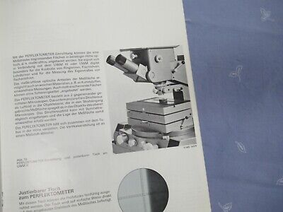 LEITZ GERMANY BROCHURE MEASURING TOOLMAKER MICROSCOPE PART AS PICTURE &A9-A-118