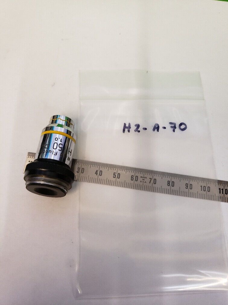 WILD HEERBRUGG OBJECTIVE PHASE FLUOTAR 50X MICROSCOPE PART AS PICTURED h2-a-70