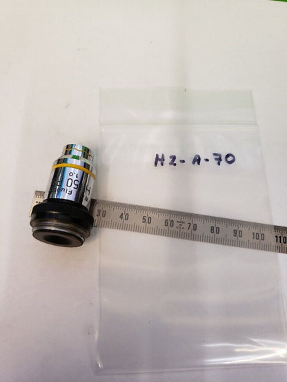 WILD HEERBRUGG OBJECTIVE PHASE FLUOTAR 50X MICROSCOPE PART AS PICTURED h2-a-70