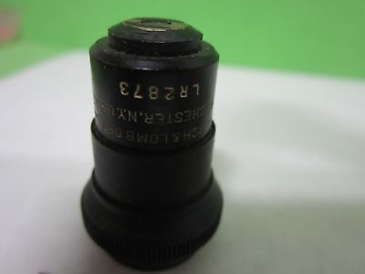 MICROSCOPE PART OBJECTIVE BAUSCH LOMB 10X OPTICS AS IS S9-28