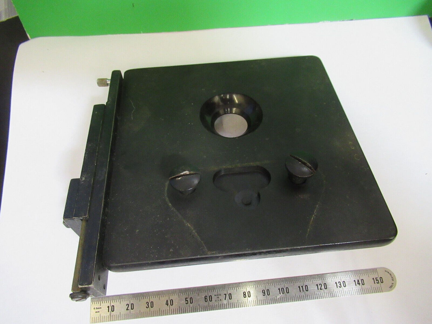 AO SPENCER STAGE XY DIRTY TABLE WORKS OK  MICROSCOPE PART AS PICTURED &H7-B-20