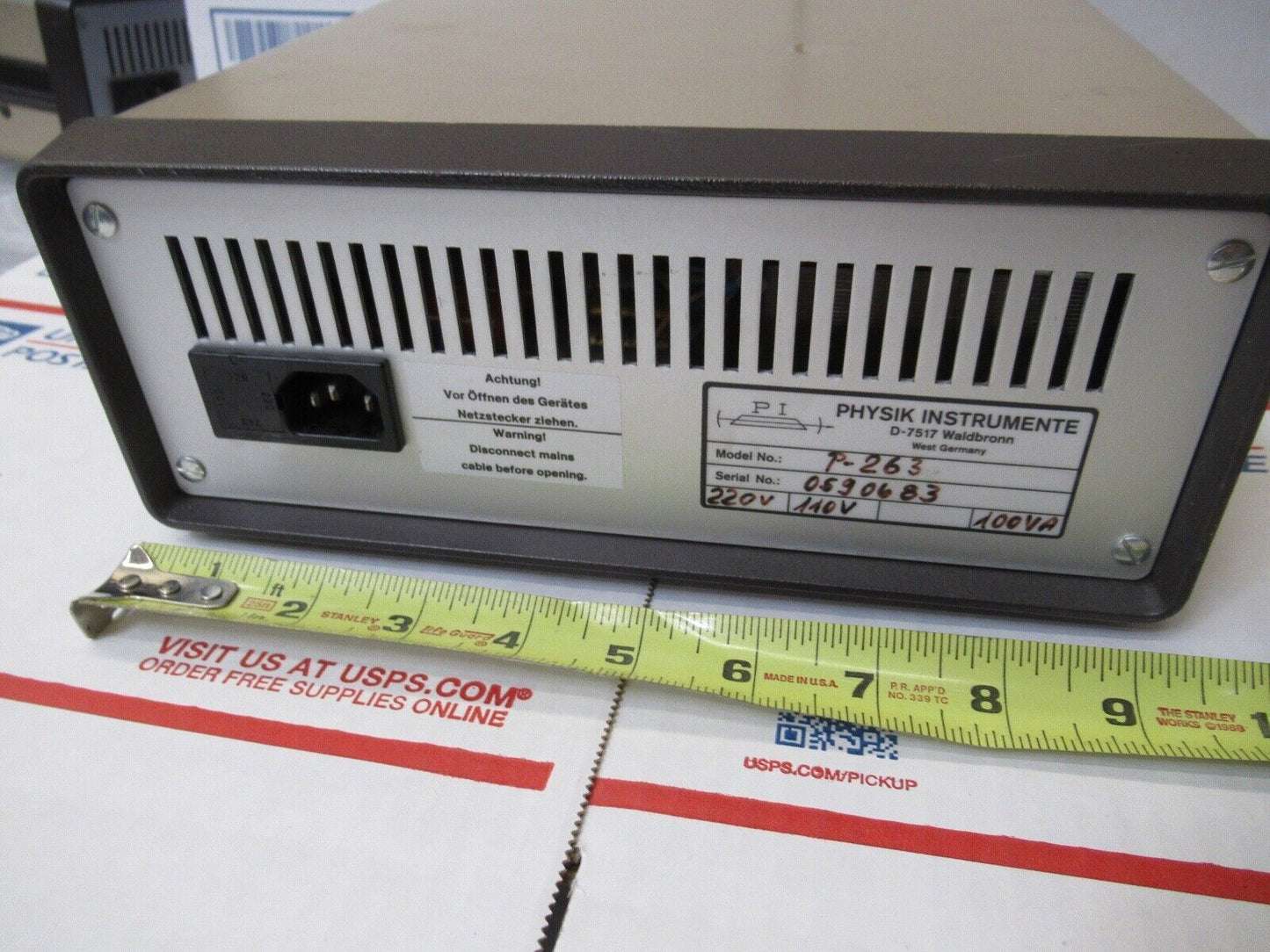 PHYSIK INSTRUMENTE P-263 PIEZO HIGH VOLTAGE GERMAN POWER SUPPLY AS PICTURED TD-4