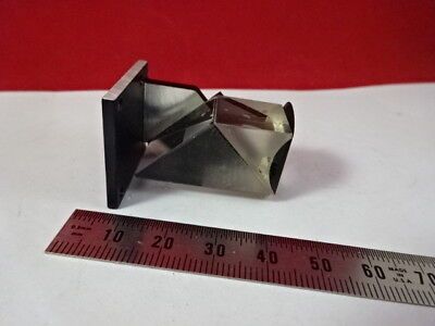 MOUNTED GLASS PRISM UNKNOWN MAKER MICROSCOPE PART AS PICTURED #5-A-55