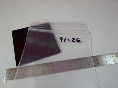 OPTICAL GLASS SQUARE DARK FILTER OPTICS AS IS #91-26