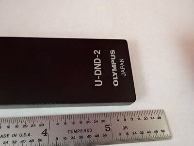 MICROSCOPE PART OLYMPUS SLIDE U-DND-2 NEUTRAL FILTER ND OPTICS AS IS B#D2-B-05