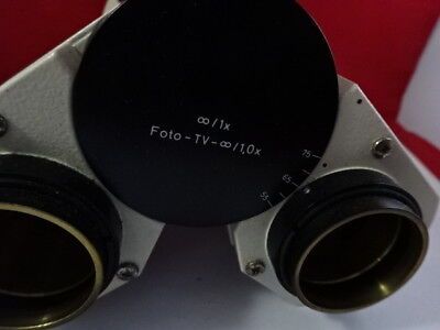 ZEISS AXIOTRON GERMANY HEAD BINOCULAR OPTICAL MICROSCOPE PART OPTICS AS IS 98-52