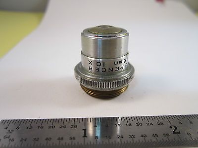 MICROSCOPE OBJECTIVE SPENCER AMERICAN OPTICS 10X 16 mm BIN#C1-01