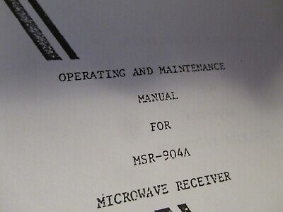 VINTAGE MANUAL MICROTEL MSR-904A MICROWAVE RECEIVER OPERATIONAL AS PICTURED &BLI