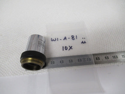 WILD M11 SWISS HEERBRUGG OBJECTIVE 10X LENS MICROSCOPE PART AS PICTURED &W1-A-81