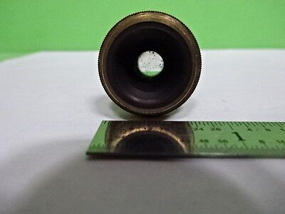 MICROSCOPE PART OBJECTIVE VINTAGE BRASS SPENCER 10X OPTICS AS IS #B2-M-15