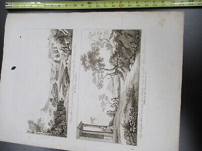 ANTIQUE ETCHING ITALIA ROME CIRCA 1810 GASPARD DUGHET PIETRO PARBONI AS PIC v