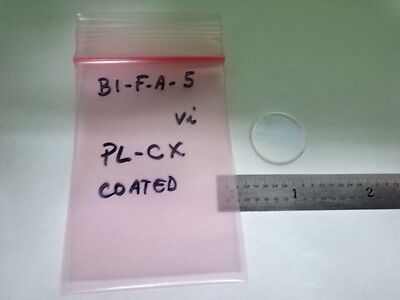 OPTICAL COATED PLANO CONVEX LENS LASER OPTICS AS IS B#B1-F-A-5