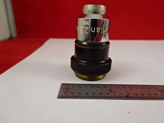 MICROSCOPE PART CARL ZEISS OBJECTIVE GERMANY PLAN 2.5X  OPTICS #C6-C-56