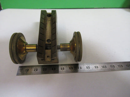 AO SPENCER BRASS SUBSTAGE KNOBS ANTIQUE MICROSCOPE PART AS PICTURED &H7-B-23