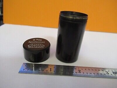 ANTIQUE LEITZ EMPTY 2mm APO OBJECTIVE CONTAINER MICROSCOPE PART AS PIC &85-B-52