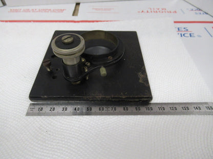 ANTIQUE BAUSCH LOMB OLD STAGE TABLE CASE MICROSCOPE PART AS PICTURED &W1-A-92