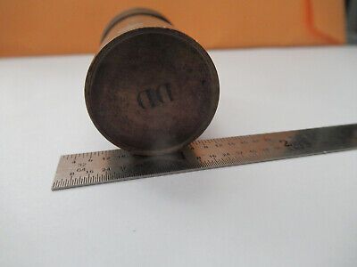 EMPTY ANTIQUE BRASS ZEISS JENA OBJECTIVE CAN MICROSCOPE PART AS PICTURED F3-A-74