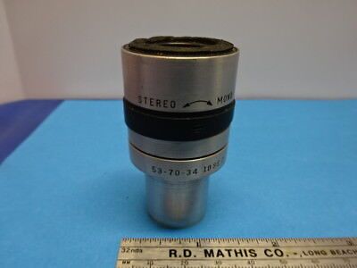 BAUSCH LOMB EYEPIECE OCULAR STEREO 537034 OPTICS MICROSCOPE PARTS AS IS &90-A-23