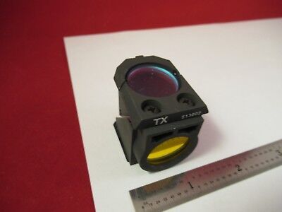 LEICA DMR GERMANY 513802 FILTER TX FLUORESCENT OPTICS MICROSCOPE PART &6-A-82