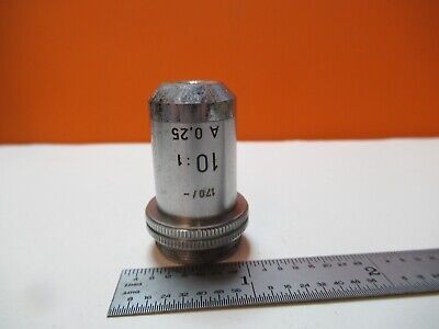 ANTIQUE OBJECTIVE LEITZ 10X "3" /170 OPTICS MICROSCOPE PART AS PICTURED &16-B-74