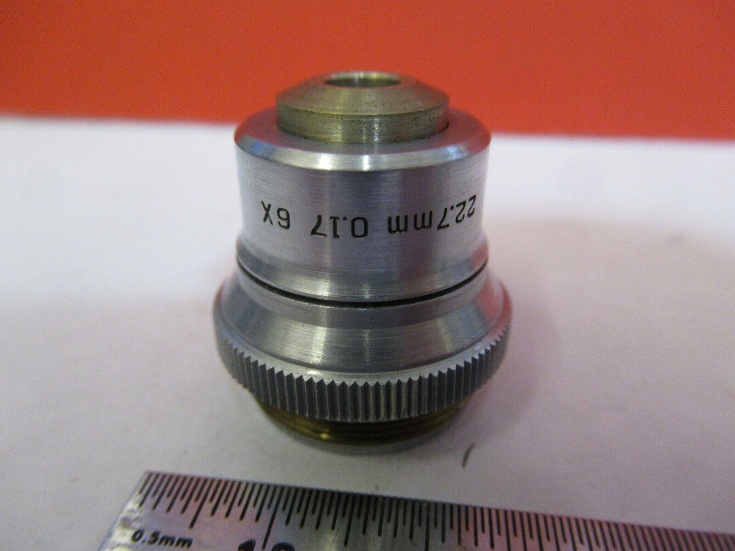 BAUSCH LOMB 6X 22.7mm OBJECTIVE LENS OPTICS MICROSCOPE PART AS PICTURED &Q3-B-48