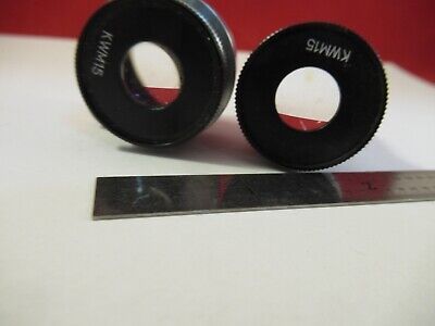 LOT 2 EA KWM15 15X EYEPIECE MICROSCOPE PART OPTICS AS PICTURED &1E-B-15