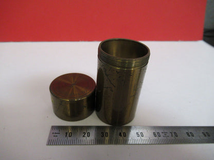 EMPTY BAUSCH LOMB BRASS OBJECTIVE 1/8 CANISTER MICROSCOPE PART AS PICTURED Q2-57