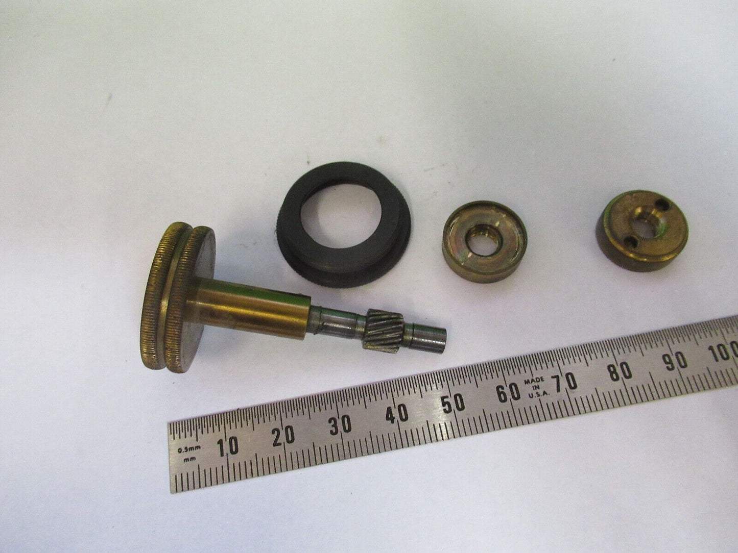 SPENCER ANTIQUE  BRASS  PIECES KNOB MICROSCOPE PART AS PICTURED &R7-B-21x