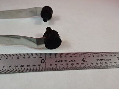 CLIPS to hold SPECIMEN onto MICROSCOPE TABLE PART AS PICTURED &S4-C-18