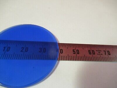 OPTICAL GLASS BLUE FILTER DIFFUSER MICROSCOPE PART OPTICS AS PICTURED #12-A-30