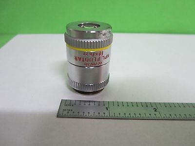 MICROSCOPE PART OBJECTIVE LEITZ FLUOTAR 10X INFINITY OPTICS AS IS BIN#T1-21