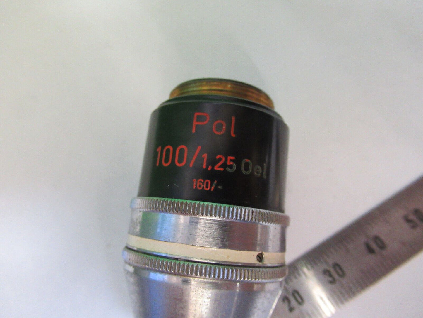 ZEISS OBJECTIVE POL 100X /160 POLARIZATION MICROSCOPE PART AS PICTURED F4-B-04