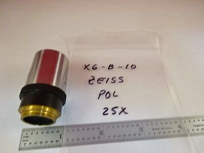 MICROSCOPE PART ZEISS POLARIZER OBJECTIVE 25X POL INFINITY OPTICS AS IS #X6-B-10