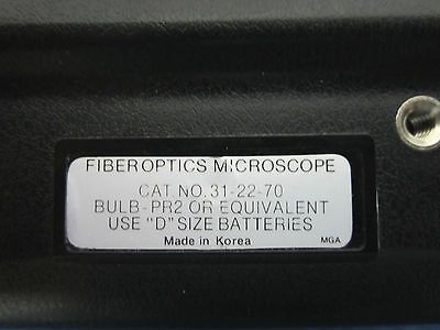 CAMBRIDGE INSTRUMENTS FIBERVUE FIBEROPTICS MICROSCOPE OPTICS AS IS