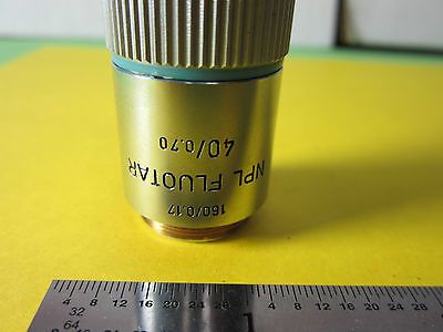 OPTICAL MICROSCOPE OBJECTIVE FLUOTAR 40X NPL LEITZ WETZLAR GERMANY OPTICS #26-23