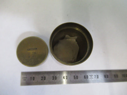 ANTIQUE BRASS GRUNOW RARE EMPTY OBJECTIVE CANISTER AS PICTURED &R9-B-06