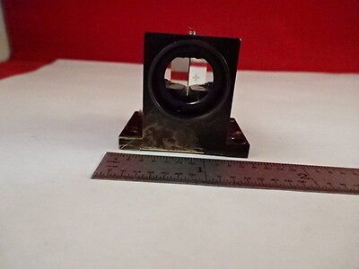 OPTICAL BRASS MOUNTED PRISM BEAM SPLITTER MICROSCOPE OPTICS AS IS  #80-36