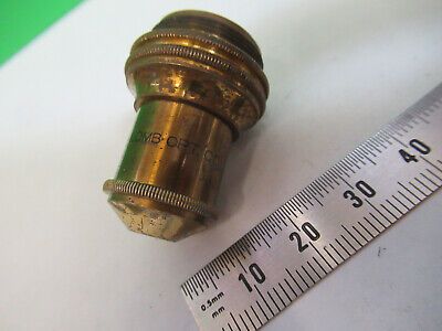 ANTIQUE BAUSCH LOMB BRASS 16mm OBJECTIVE MICROSCOPE PART AS PICTURED &Z1-A-29