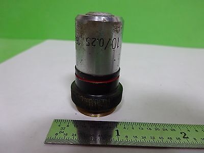 FOR PARTS MICROSCOPE PART OBJECTIVE 10X [dirty] OPTICS AS IS BIN#Y6-E-11