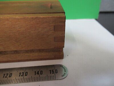 ANTIQUE ERNST LEITZ SMALL EMPTY WOOD BOX MICROSCOPE PART AS PICTURED Q9-A-54