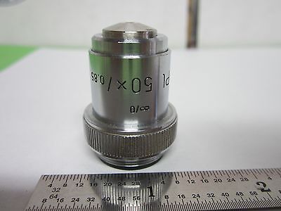 OPTICAL MICROSCOPE LEITZ GERMANY OBJECTIVE PL 50X INFINITY OPTICS BIN#46-L-22