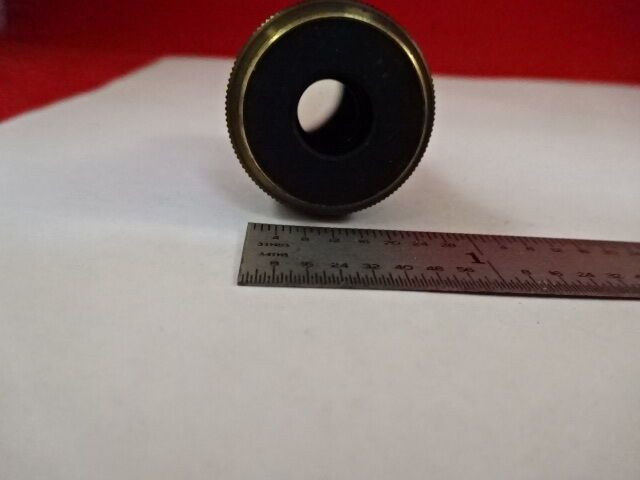 MICROSCOPE PART OBJECTIVE OLYMPUS PLAN 10X OPTICS AS IS #Z4-A-16