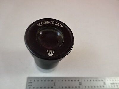 MICROSCOPE PART 10X WF COMP UNKNOWN MAKER EYEPIECE OCULAR OPTICS AS IS B#N7-F-16