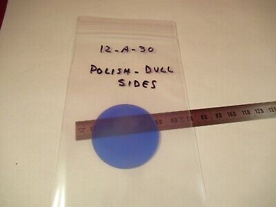 OPTICAL GLASS BLUE FILTER DIFFUSER MICROSCOPE PART OPTICS AS PICTURED #12-A-30