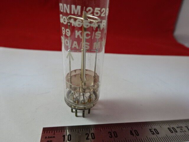 ANTIQUE GLASS PACKAGED RARE QUARTZ CRYSTAL FREQUENCY CONTROL &5-DT-R