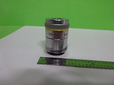 MICROSCOPE PART OBJECTIVE LEITZ GERMANY NPL FLUOTAR 10X OPTICS AS IS BIN#V3-B-09