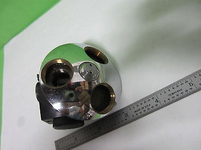 MICROSCOPE PART NOSEPIECE + BEAM SPLITTER OPTICS AS IS BIN#64-22