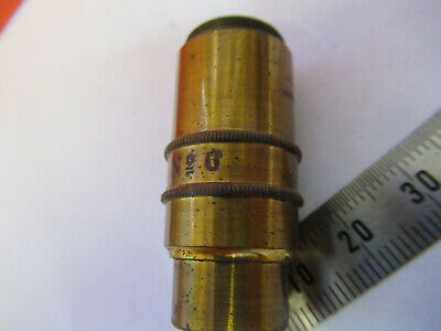 ANTIQUE BRASS SEIBERT GERMANY OBJECTIVE "O" MICROSCOPE PART AS PICTURED #F6-B-93